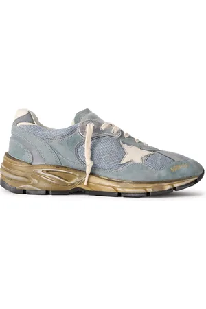 Golden Goose Running Dad Distressed Rubber and Leather-Trimmed Mesh and Suede Sneakers