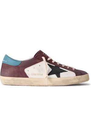 Golden Goose Super-Star Distressed Cracked-Leather Sneakers