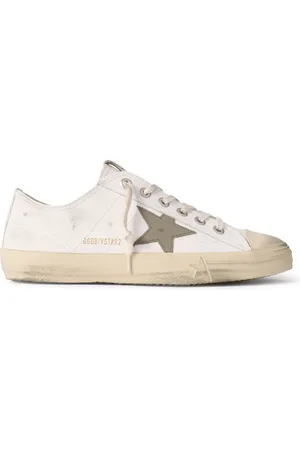 Golden Goose V-Star 2 Distressed Leather Sneakers