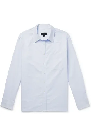 NILI LOTAN Finn Striped Cotton-Poplin Shirt