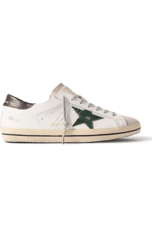 Golden Goose Super-Star Distressed Leather and Suede Sneakers