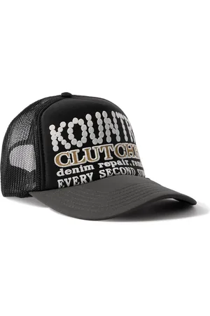 KAPITAL Pearl Clutcher Printed Canvas and Mesh Trucker Cap