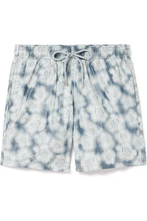 Vilebrequin Maison BUCOL Moopea Straight-Leg Mid-Length Embroidered Printed Recycled Swim Shorts