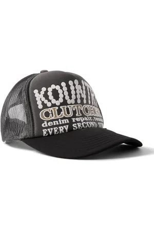 KAPITAL Pearl Clutcher Printed Canvas and Mesh Trucker Cap