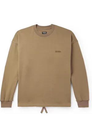Ermenegildo Zegna Logo-Embroidered Cotton-Blend Jersey Sweatshirt
