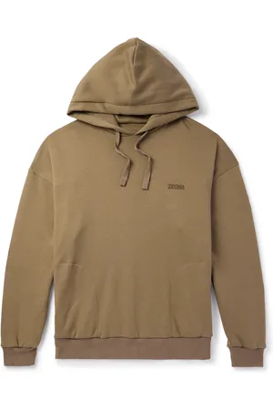 Ermenegildo Zegna Logo-Embroidered Cotton-Blend Jersey Hoodie
