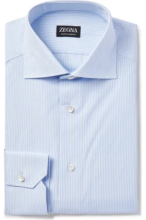 Ermenegildo Zegna Cutaway-Collar Striped Trofeo™ Shirt