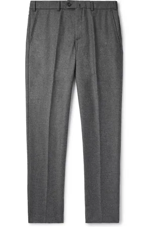 Loro Piana Carlo Straight-Leg Wool and Cashmere-Blend Flannel Trousers