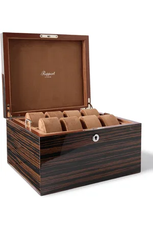 Rapport London Heritage Wood 16-Piece Watch Box