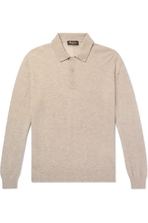 Loro Piana Camino Brushed Cashmere and Silk-Blend Polo Shirt