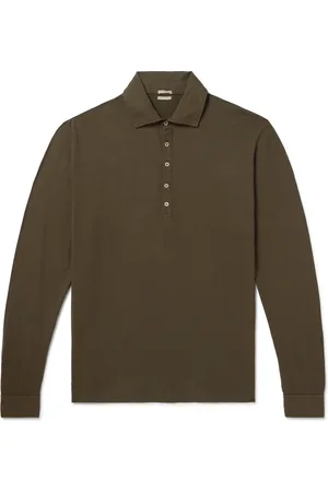 MASSIMO ALBA Ischia Cotton and Cashmere-Blend Jersey Polo Shirt
