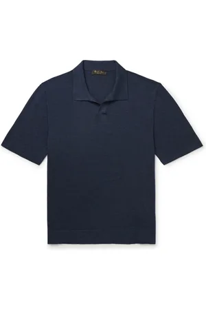 Loro Piana Silk, Cashmere and Linen-Blend Polo Shirt