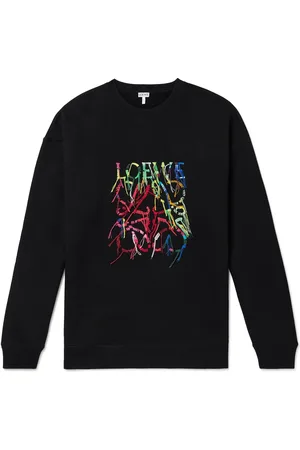 Loewe Logo-Embroidered Cotton-Jersey Sweatshirt