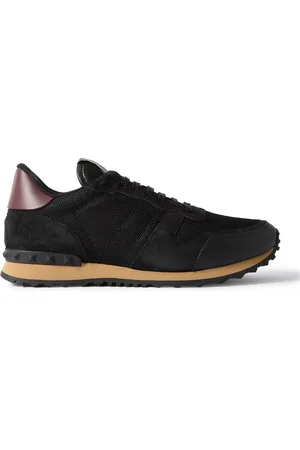 VALENTINO GARAVANI Rockrunner Suede, Leather and Mesh Sneakers