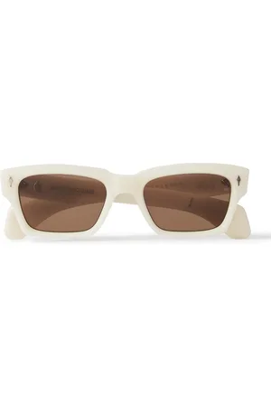 JACQUES MARIE MAGE Ashcroft Rectangular-Frame Acetate Sunglasses