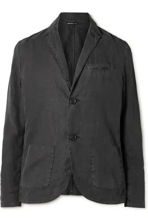 James Perse Unstructured Garment-Dyed Linen Blazer