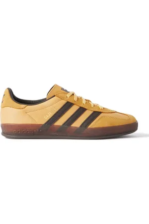 adidas Gazelle Indoor Suede-Trimmed Leather Sneakers