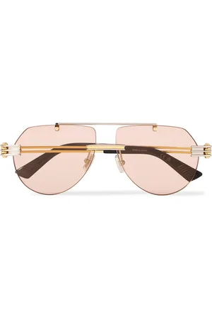 Bottega Veneta Aviator-Style Gold- and -Tone Sunglasses