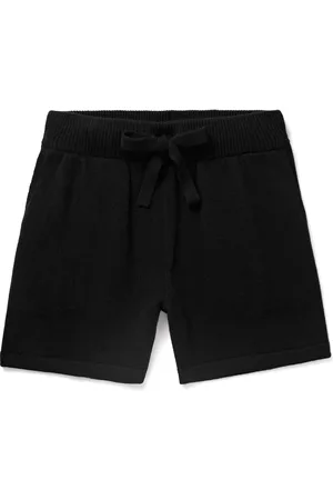 THE ELDER STATESMAN Straight-Leg Cashmere Drawstring Shorts