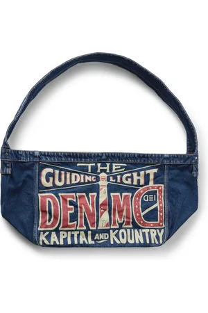 KAPITAL Guiding Light Printed Denim Messenger Bag