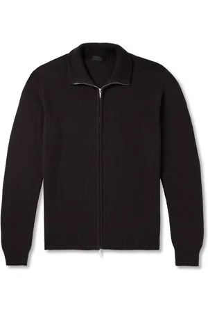 Saman Amel Ribbed Cashmere Zip-Up Cardigan