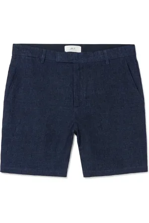 Mr P. Straight-Leg Linen-Chambray Bermuda Shorts