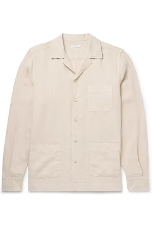 Boglioli Camp-Collar Linen Overshirt
