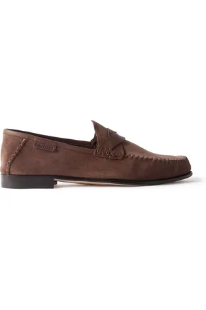 Tom Ford Ripley Leather-Trimmed Suede Loafers