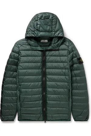 Stone Island Slim-Fit Garment-Dyed Quilted Recycled-Shell Down Jacket