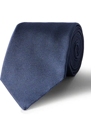 Paul Smith 8cm Embroidered Silk and Linen-Blend Grenadine Tie