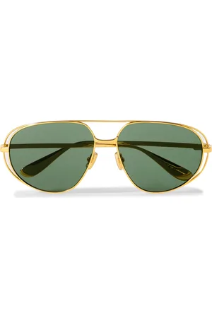 Bottega Veneta Aviator-Style -Tone Sunglasses