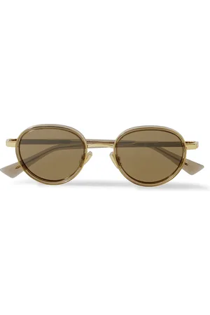 Bottega Veneta Panthos Round-Frame Recycled-Acetate and -Tone Sunglasses