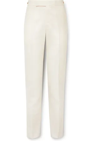GABRIELA HEARST Sebastian Slim-Fit Straight-Leg Wool, Silk and Linen-Blend Twill Trousers