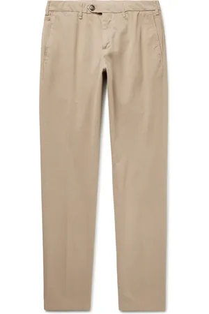 CANALI Slim-Fit Straight-Leg Cotton-Blend Twill Chinos