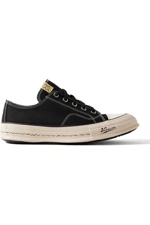 VISVIM Skagway L.T. Lo Leather-Trimmed Canvas Sneakers