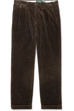 Ralph Lauren Polo Country Slim-Fit Straight-Leg Pleated Cotton-Corduroy Trousers