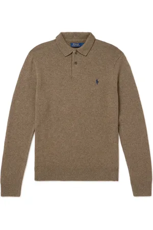 Ralph Lauren Wool and Cotton-Blend Polo Sweater