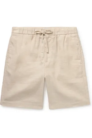Frescobol Carioca Felipe Straight-Leg Linen and Cotton-Blend Drawstring Shorts
