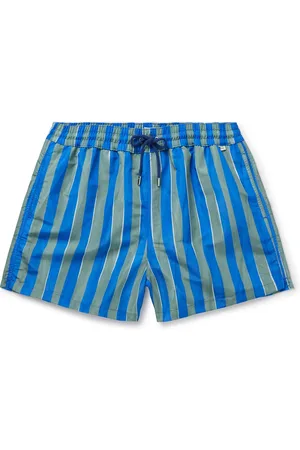 Paul Smith Straight-Leg Mid-Length Striped Recycled Swim Shorts