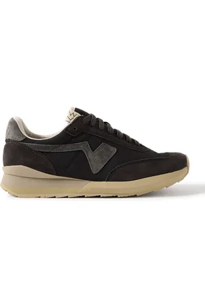 VISVIM FKT Runner Suede-Trimmed Canvas Sneakers