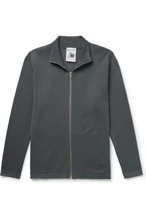S.N.S. HERNING Naval Virgin Wool Zip-Up Cardigan