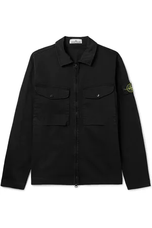 Stone Island Slim-Fit Logo-Appliquéd Organic Cotton-Blend Sateen Jacket