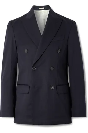 MASSIMO ALBA Double-Breasted Wool and Cotton-Blend Blazer