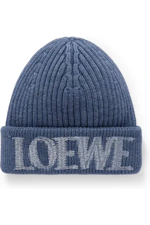 Loewe Logo-Embroidered Ribbed Wool Beanie