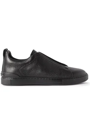 Ermenegildo Zegna Triple Stitch™ Full-Grain Leather Slip-On Sneakers