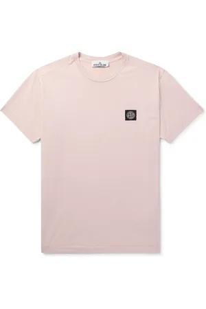 Stone Island Logo-Appliquéd Garment-Dyed Cotton-Jersey T-Shirt