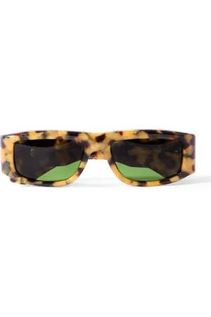 JACQUES MARIE MAGE Romi Rectangular-Frame Acetate Sunglasses