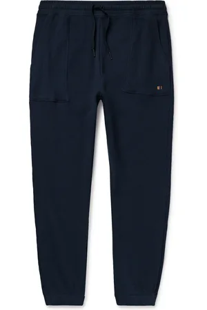Paul Smith Tapered Logo-Embroidered Waffle-Knit Cotton-Blend Sweatpants