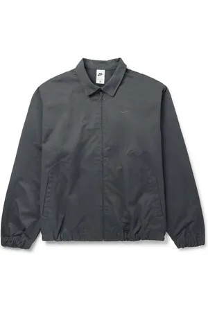 Nike Logo-Embroidered Cotton-Twill Harrington Jacket