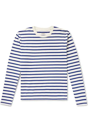 KAPITAL Printed Striped Cotton-Jersey T-Shirt